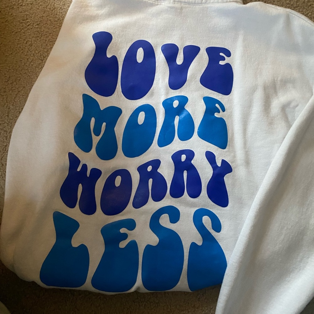 BUBBLE PRINT HOODIE: size large